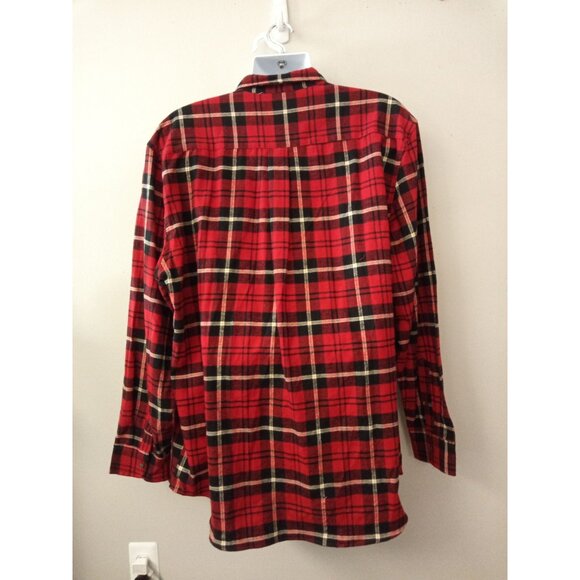 St. John's Bay Men's Red Black Yellow Plaid Casual Button Down Shirt Siz… - Picture 2 of 6